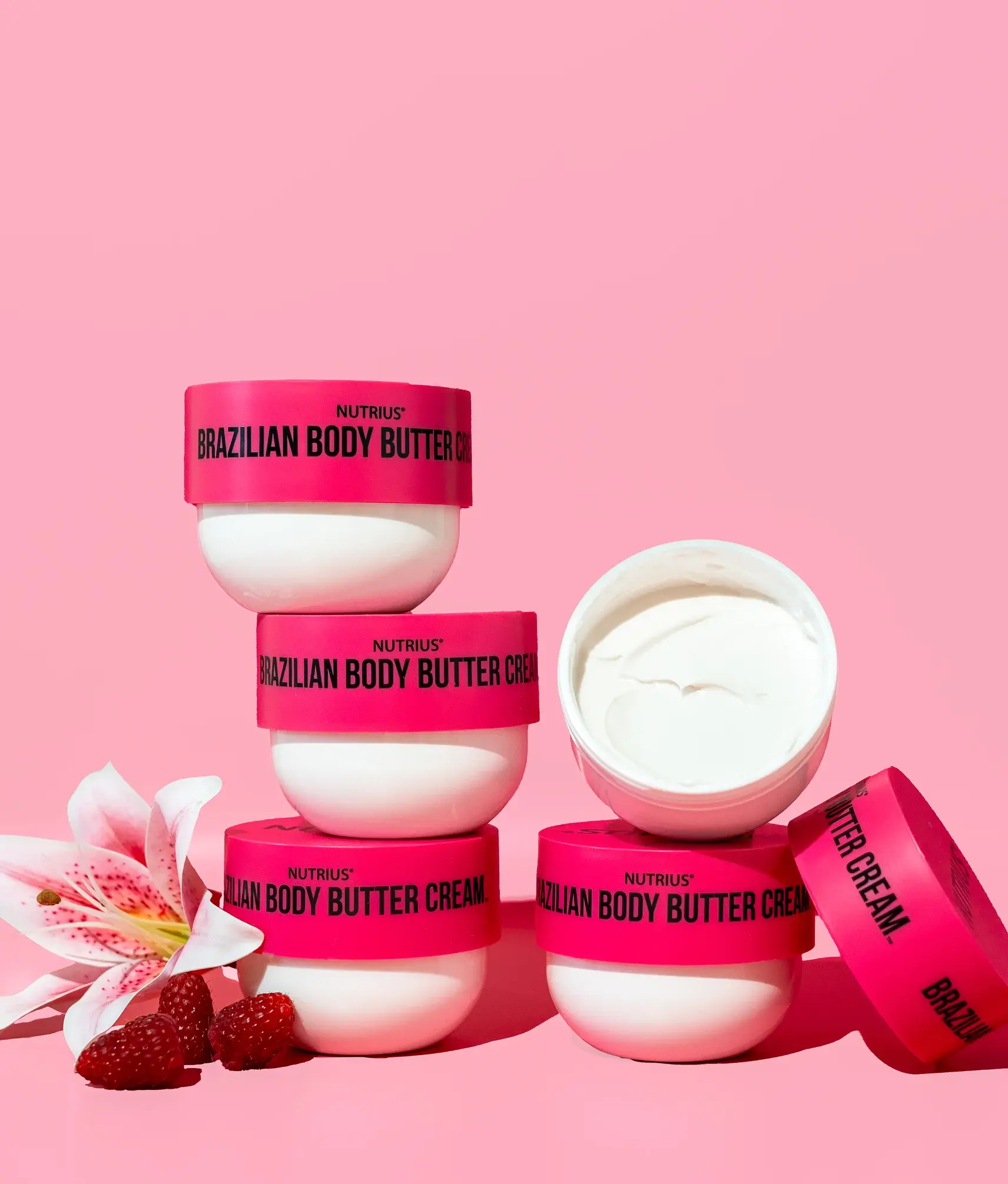 Nutrius Berry Bliss Body Butter Cream, 6 FL OZ