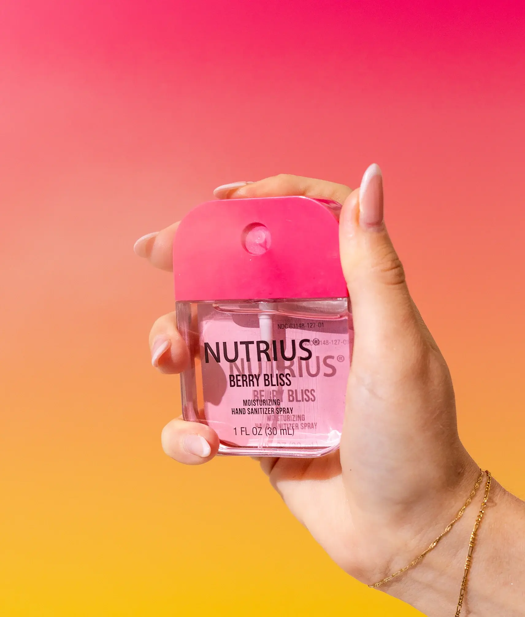 Nutrius Berry Bliss Hand Sanitizer Spray, 1 FL OZ